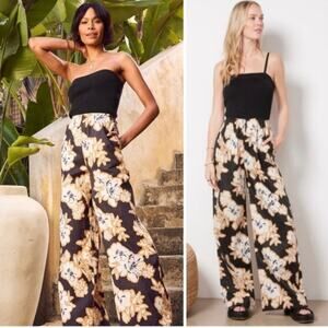 Evereve Miley Wide Leg Floral Jumpsuit Woman’s Size Large